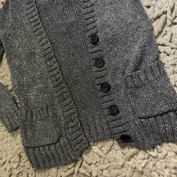 EUC J.Crew Gray/Silver Button Down Cardigan Sz XS - Picture 2 of 5